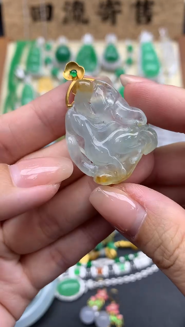 【闪购商品】翡翠颈饰18K金镶嵌217-中国好珍宝