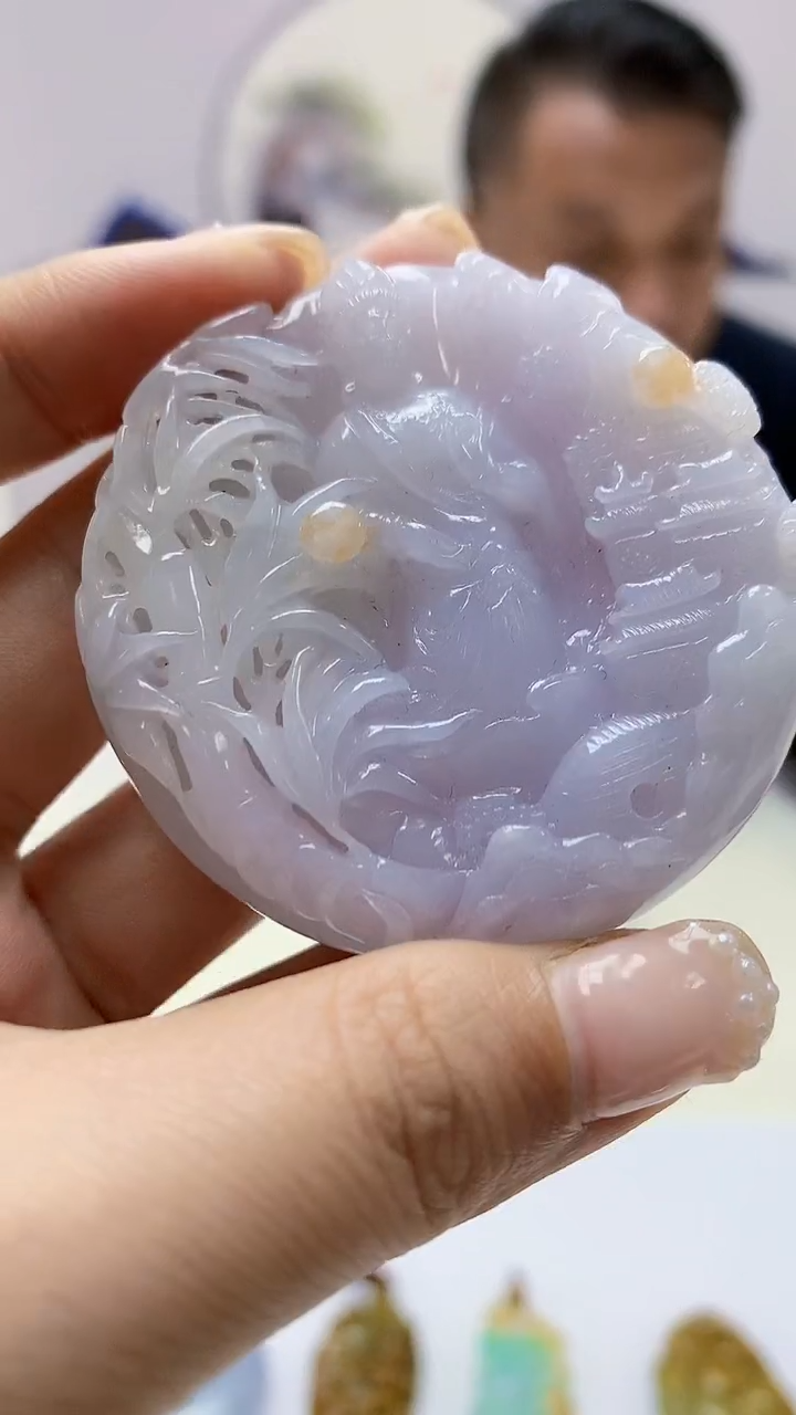 【闪购商品】定制翡翠未镶嵌4969ms-毛货挂件45