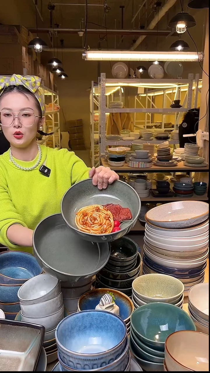 瓷232外贸尾货窑变釉下彩默认瑕疵