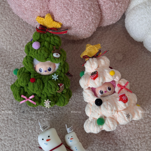 仅娃衣·Labubu4代通穿圣诞树针织套装