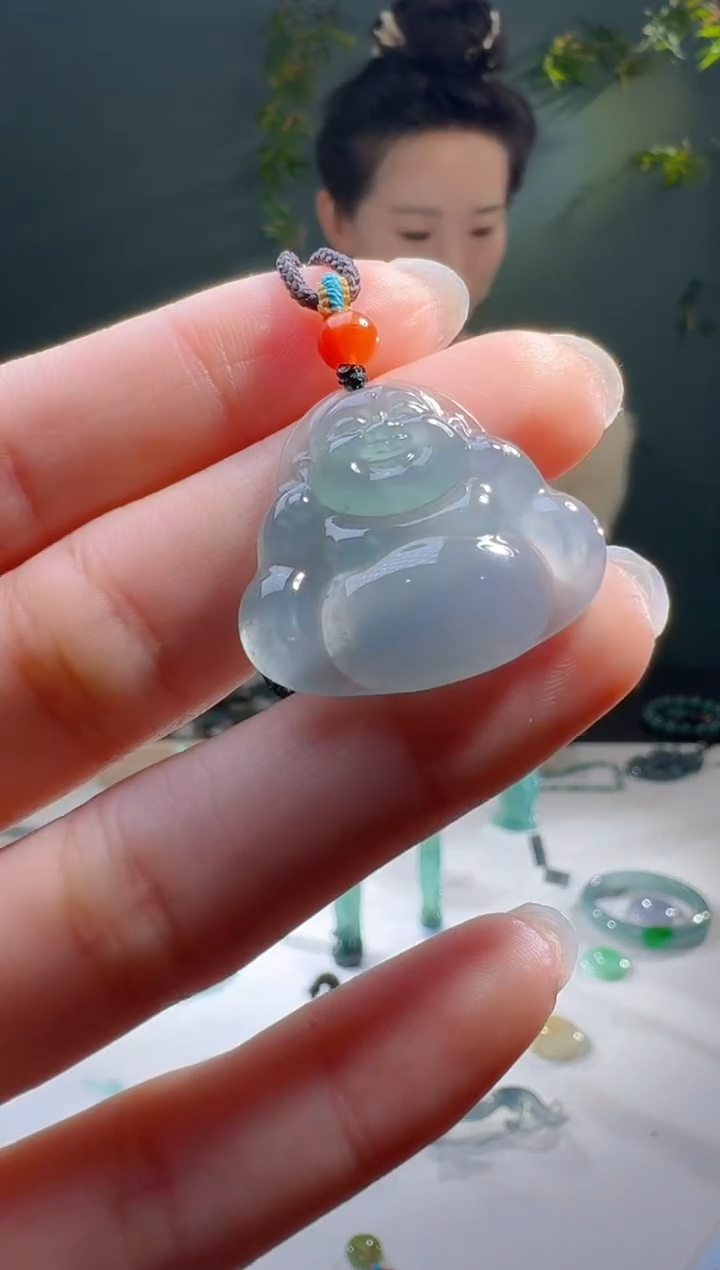 【闪购商品】翡翠颈饰未镶嵌天然A货翡翠佛公