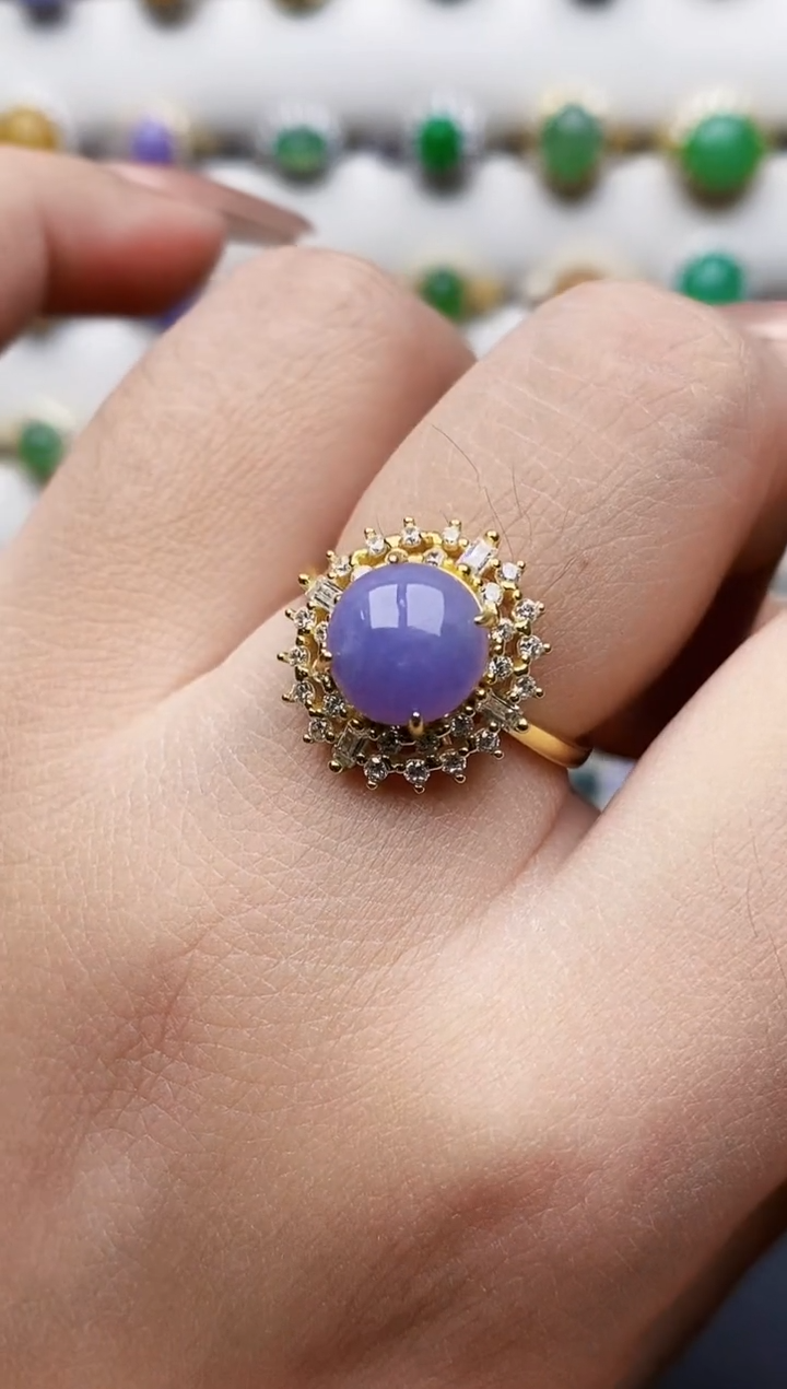 银S925镶嵌戒指翡翠0373