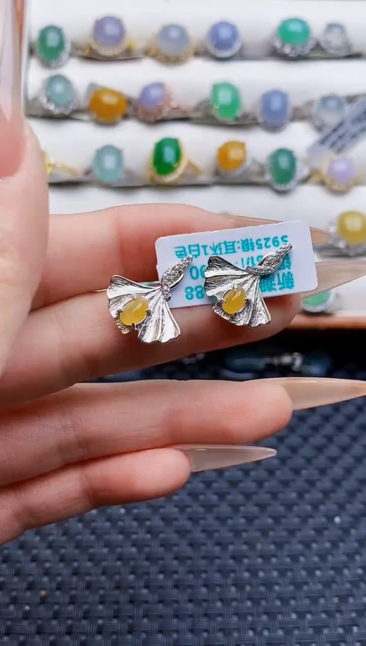 银S925镶嵌戒指翡翠3024