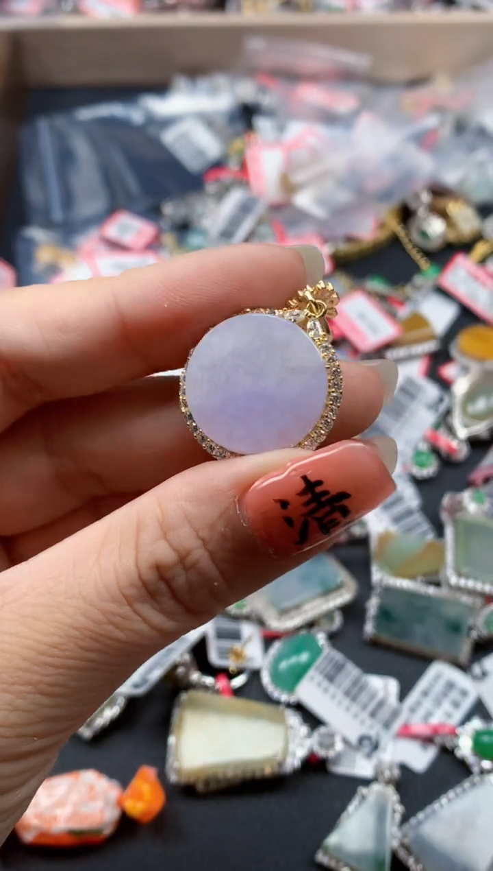 银S925镶嵌戒指翡翠简?天然A货缅甸翡翠