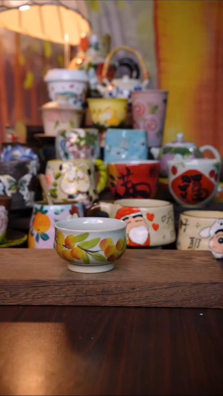 杯子陶泥垚手作 景德镇手工手绘陶瓷器物