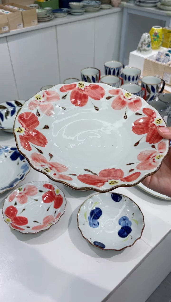 【闪购商品】瓷片福利红花深盘