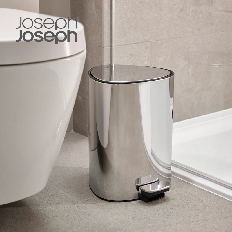 Joseph Joseph家用厨房卫生间厕所间卧室不锈钢带盖垃圾桶 70596