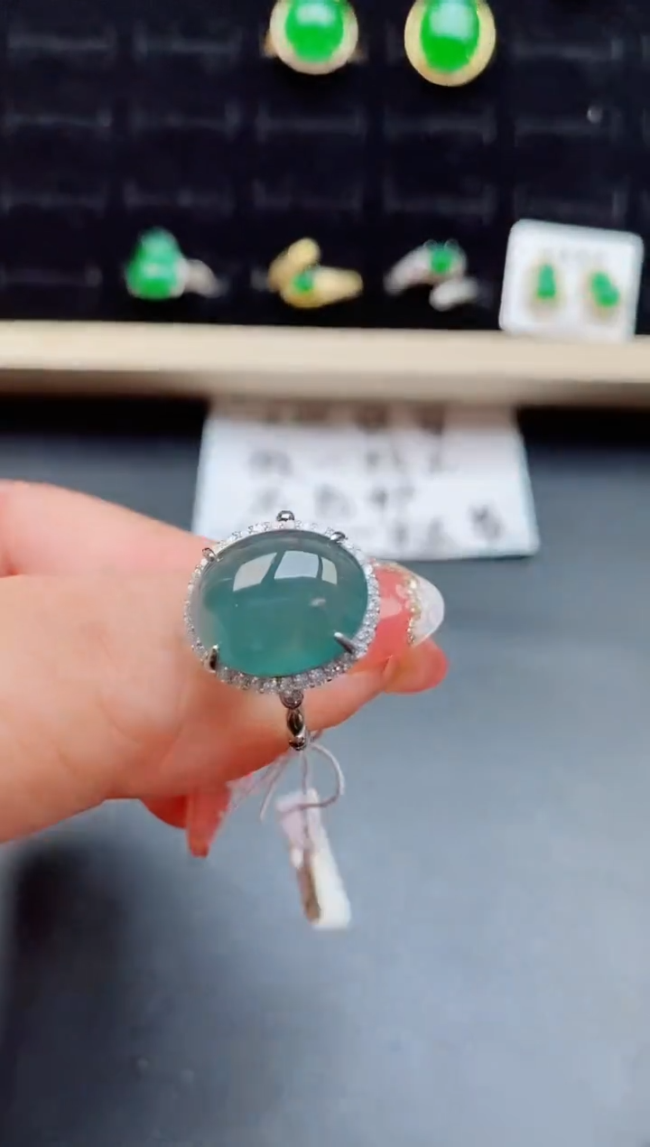 【闪购商品】翡翠戒指银S925镶嵌805050