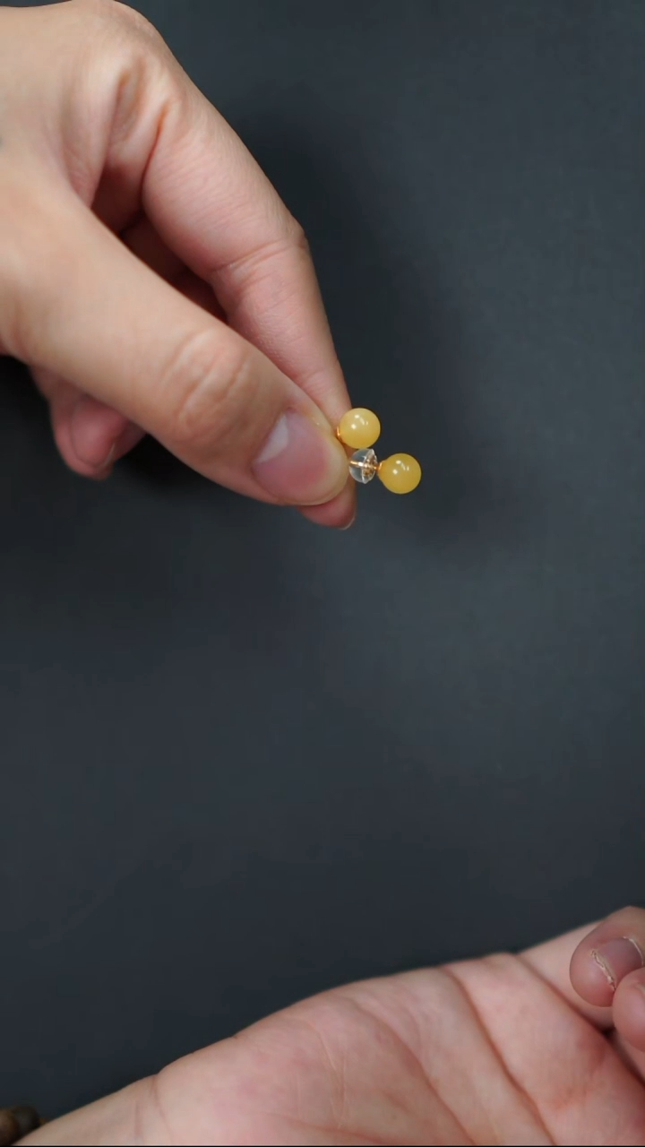 琥珀银S925镶嵌耳饰蜜蜡耳饰