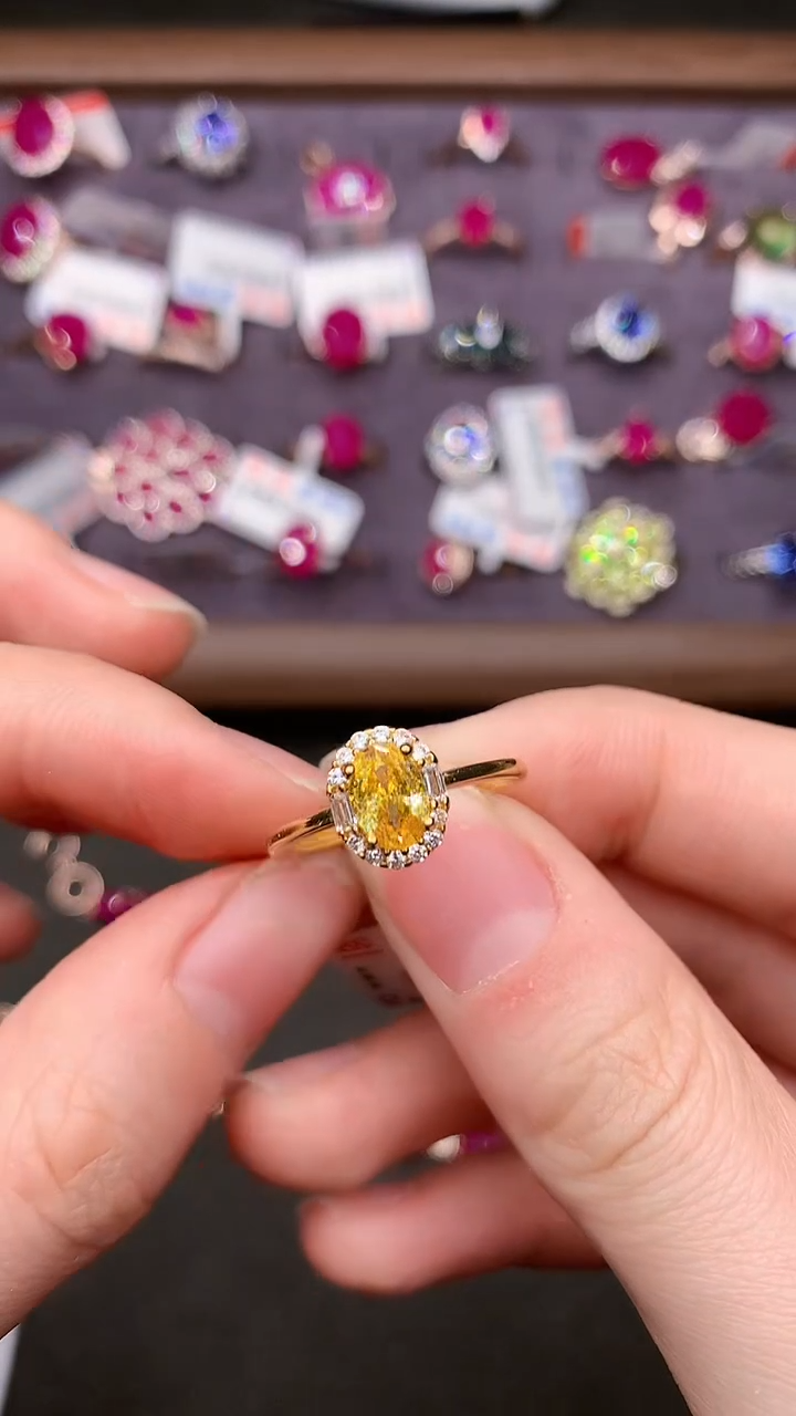 【闪购商品】彩色蓝宝石戒指银S925镶嵌......