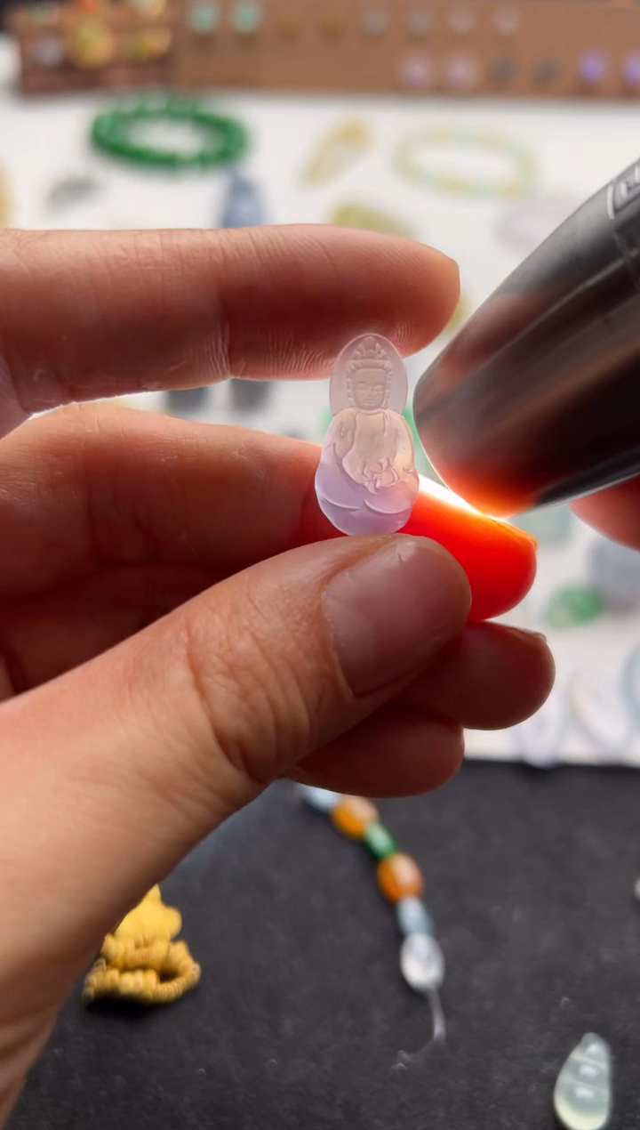 定制翡翠未镶嵌观音580+58 cz186