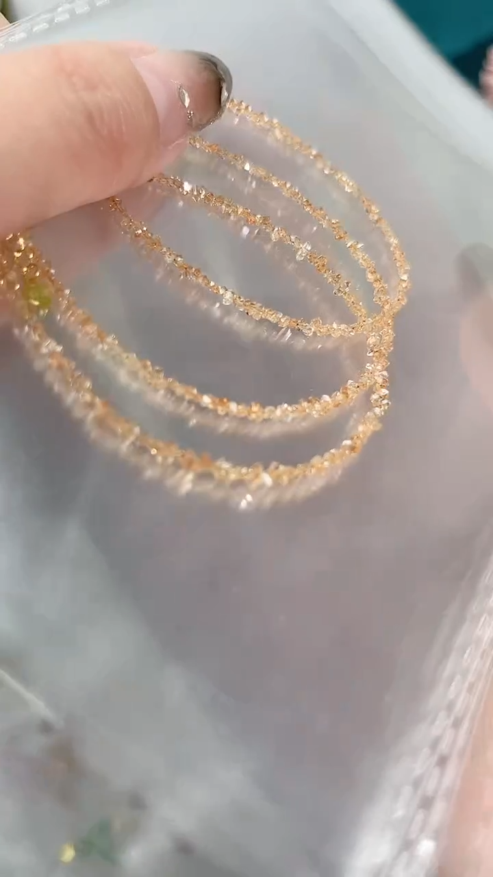 【闪购商品】钻石手链银S925镶嵌香槟色99