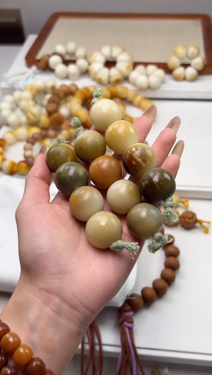 手串菩提根/象牙果干磨苹果23mm棒棒糖瑕疵不补随机