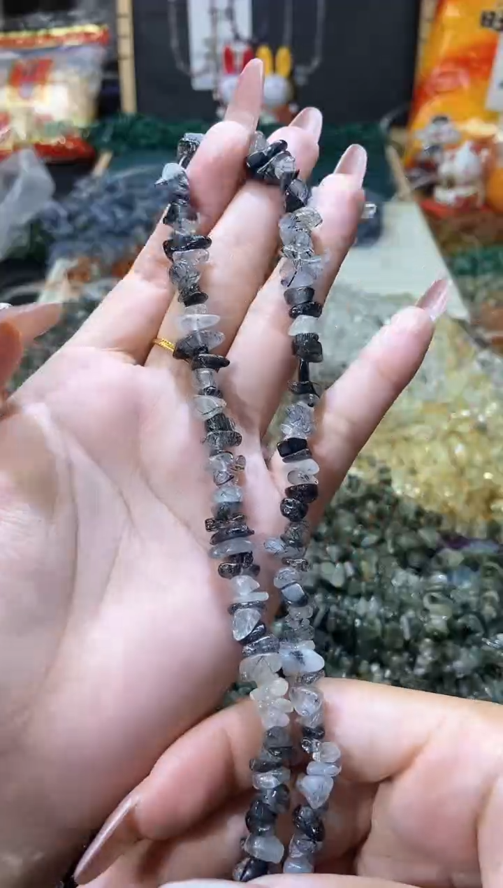 【闪购商品】水晶珠宝半成品未镶嵌黑发晶