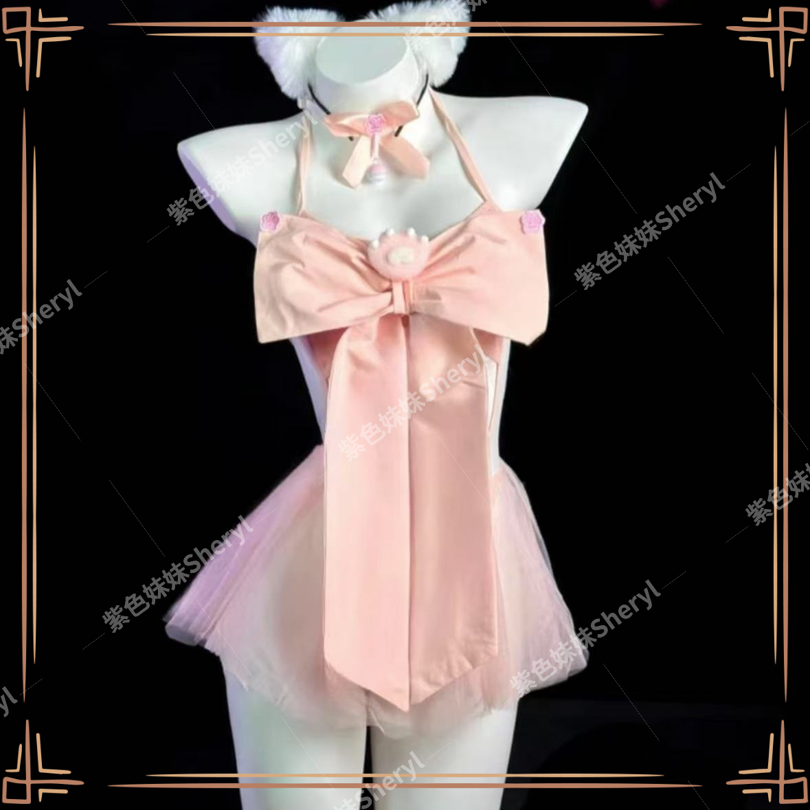 紫色妹妹【喵喵千金】高定新年礼物纯欲风女神战裙甜美风蝴蝶性感睡