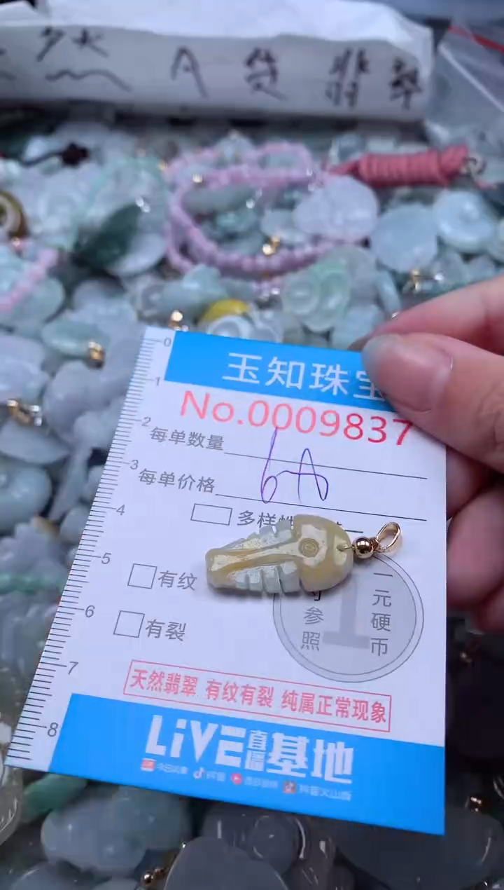 翡翠未镶嵌吊坠(不含链)9837