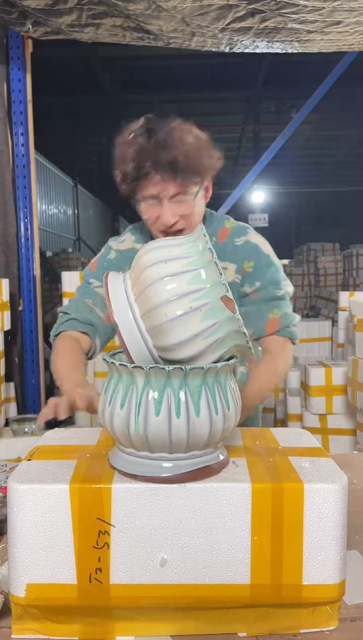 紫砂花盆宜兴紫砂粗陶花盆19.8/11