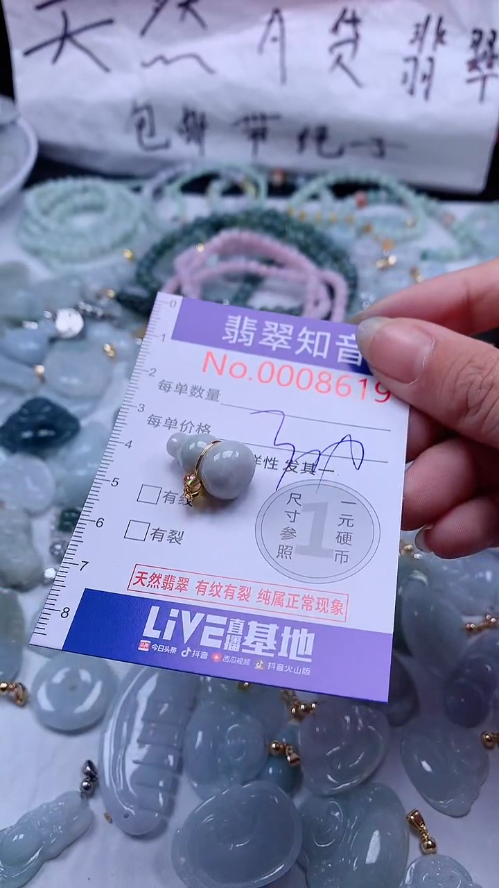 翡翠未镶嵌吊坠(不含链)8619
