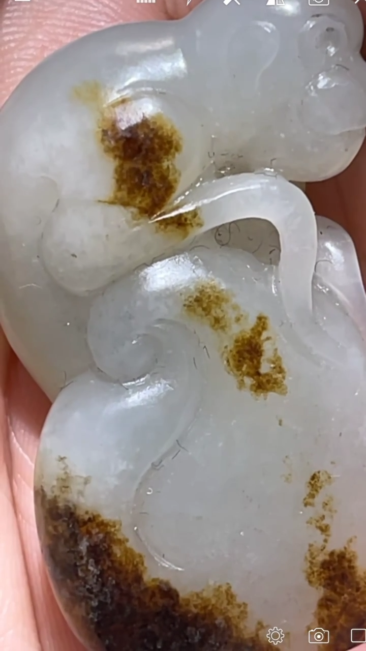 【闪购商品】和田玉DQ未镶嵌灵猴献寿雕刻件