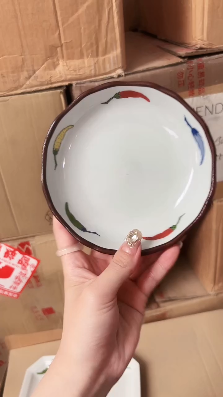 陶瓷有田烧14cm圆钵进口一个