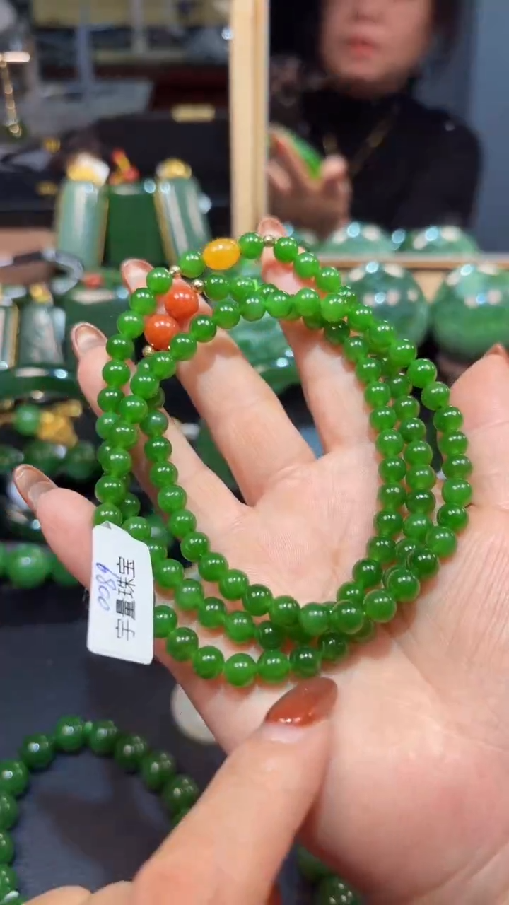 【闪购商品】和田玉（碧玉）颈饰18K金镶嵌1