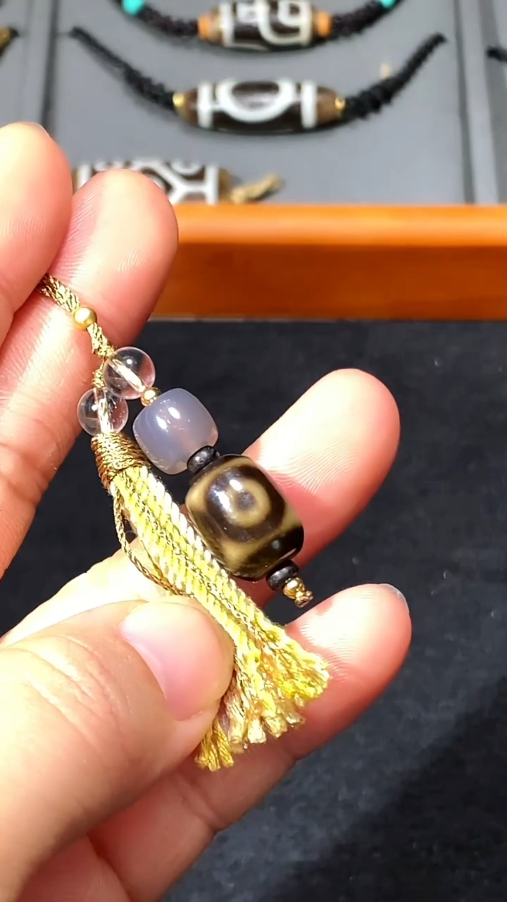 【闪购商品】玛瑙/玉髓手机挂件未镶嵌黑金猫三