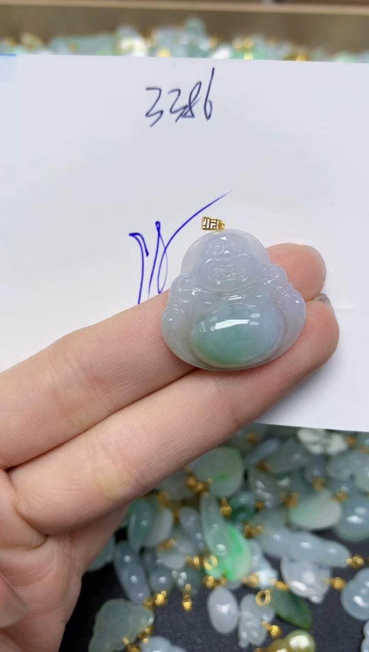 【闪购商品】翡翠颈饰18K金镶嵌 天然翡翠A货