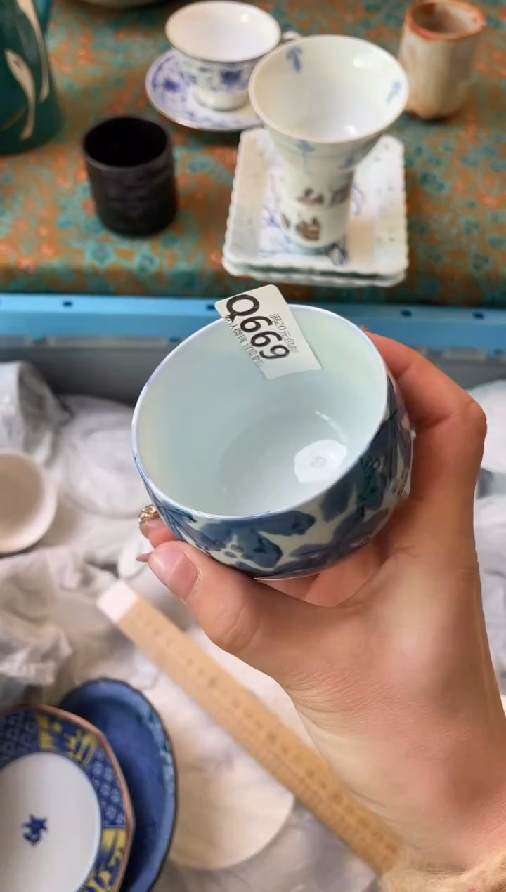 瓷片海***淋瓷器瓷器Q669