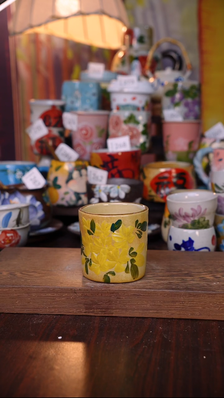 杯子陶泥垚手作 景德镇手工手绘陶瓷器物