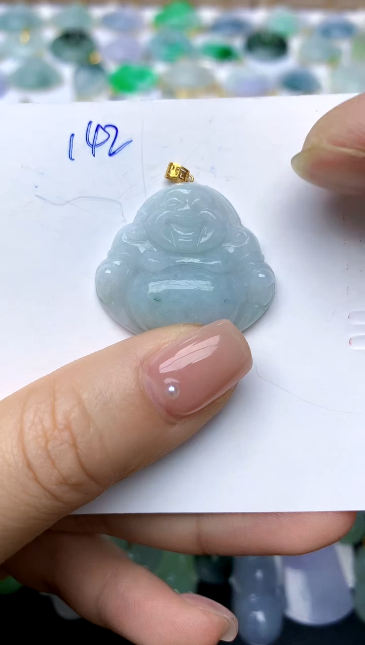 【闪购商品】翡翠颈饰18K金镶嵌142天然A货翡翠