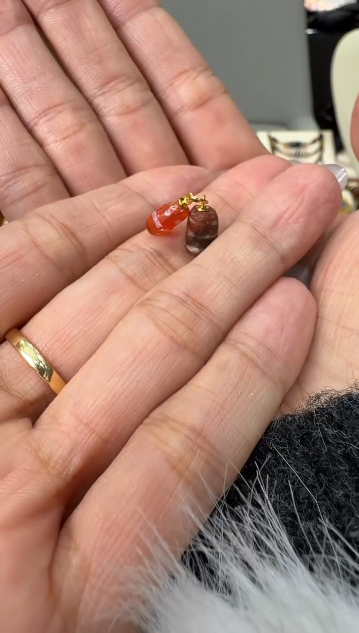 未镶嵌玛瑙/玉髓珠宝奇石红玉髓珠