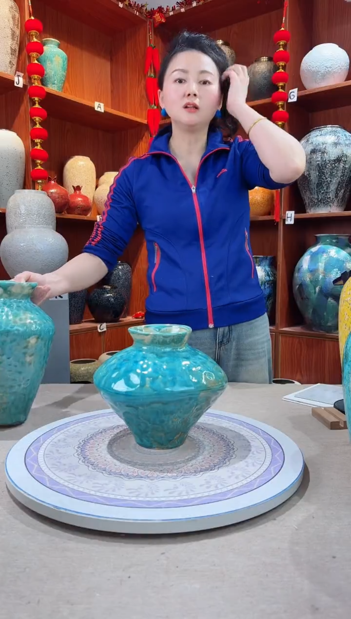 【闪购商品】瓶陶瓷花瓶 无花 手工彩陶小号