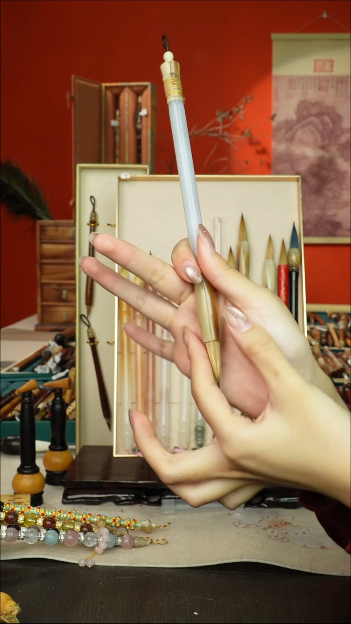 462号闪孤品高货毛笔链接 清水试笔 蘸墨不退