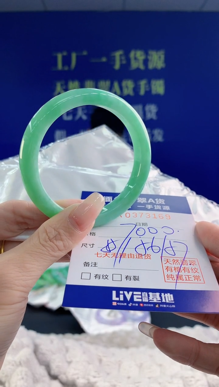 【闪购商品】翡翠手镯未镶嵌69天然A货翡翠