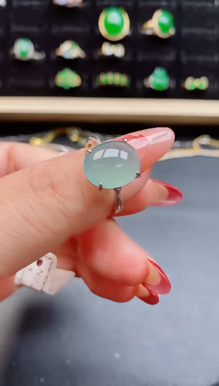 【闪购商品】翡翠戒指银S925镶嵌5085050