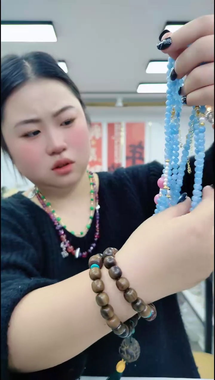 【闪购商品】海蓝宝石颈饰合金0253 海蓝宝项链