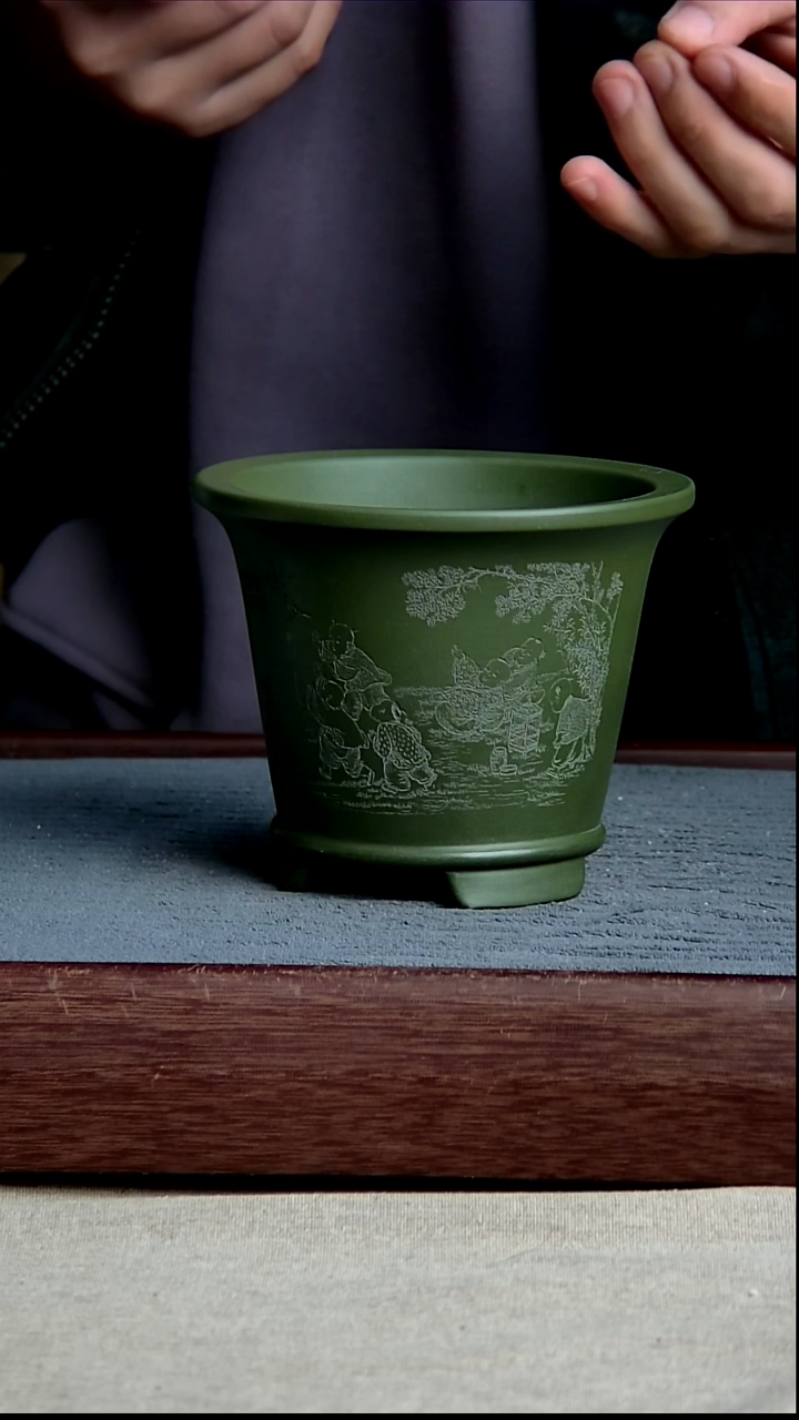 紫砂花盆11*10内径紫砂花盆