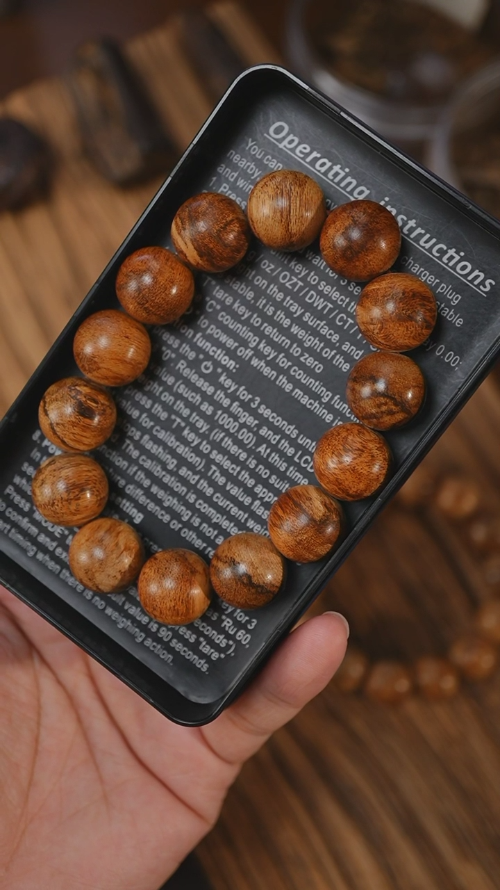 【闪购商品】沉香手串越南芽庄红油虎纹沉香1.6/22克