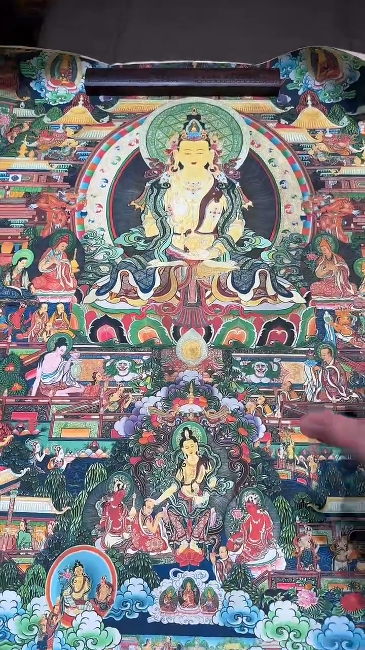 卷轴画【主播精品】高端卷轴画——唐卡AA199弥勒菩萨