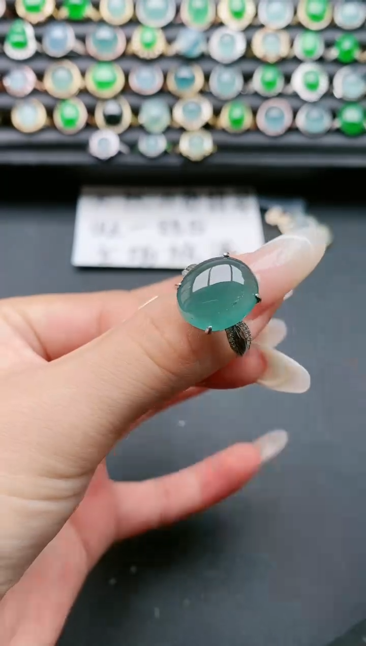 【闪购商品】翡翠戒指银S925镶嵌1111111