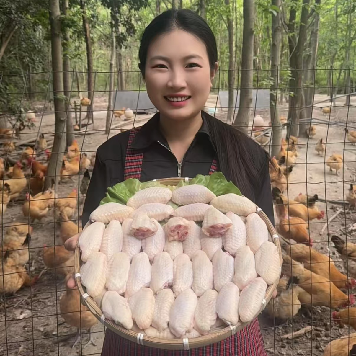 小花家鸡翅中新鲜散养鸡翅中5斤装顺丰冷链运输 包冰率不含冰