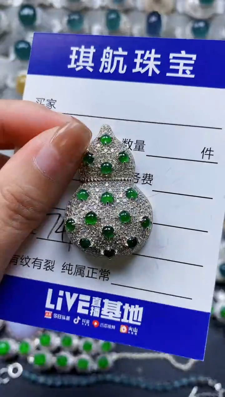 【闪购商品】翡翠颈饰银S925镶嵌0749