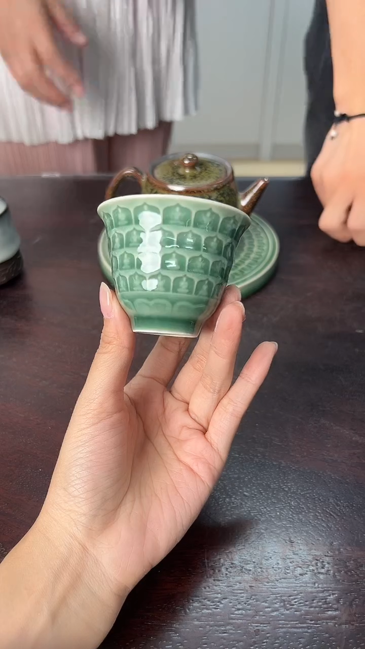 龙泉云间青瓷小米茶器