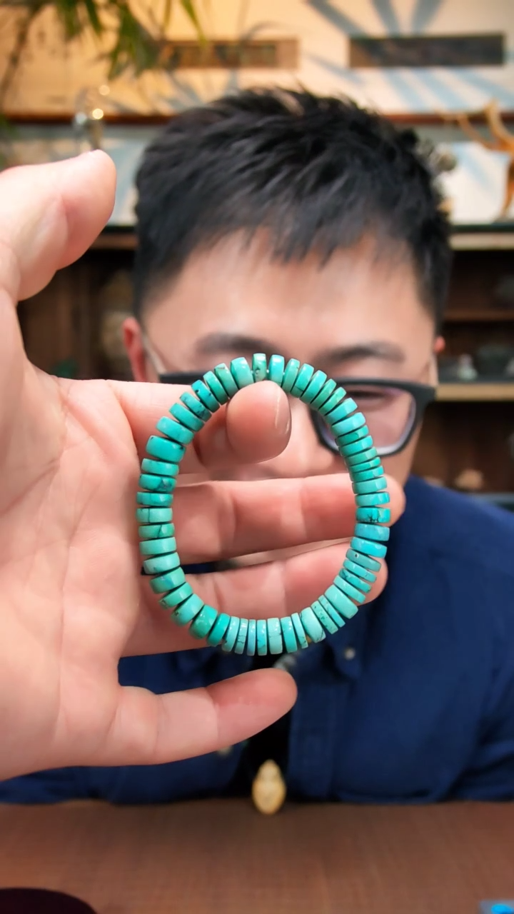 未镶嵌绿松石手串绿松石直切手串XZYW