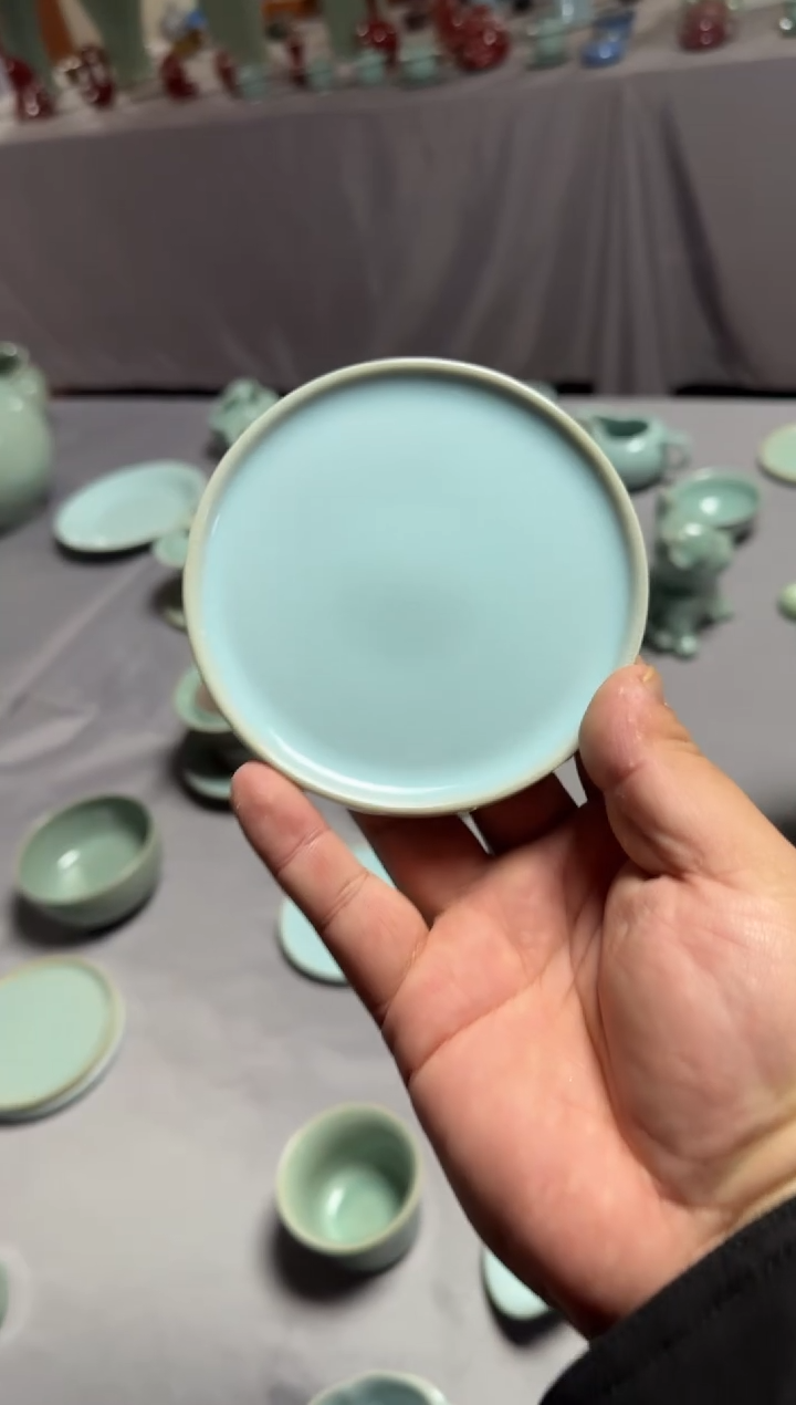 汝瓷平顶山汝瓷产品   天青杯垫