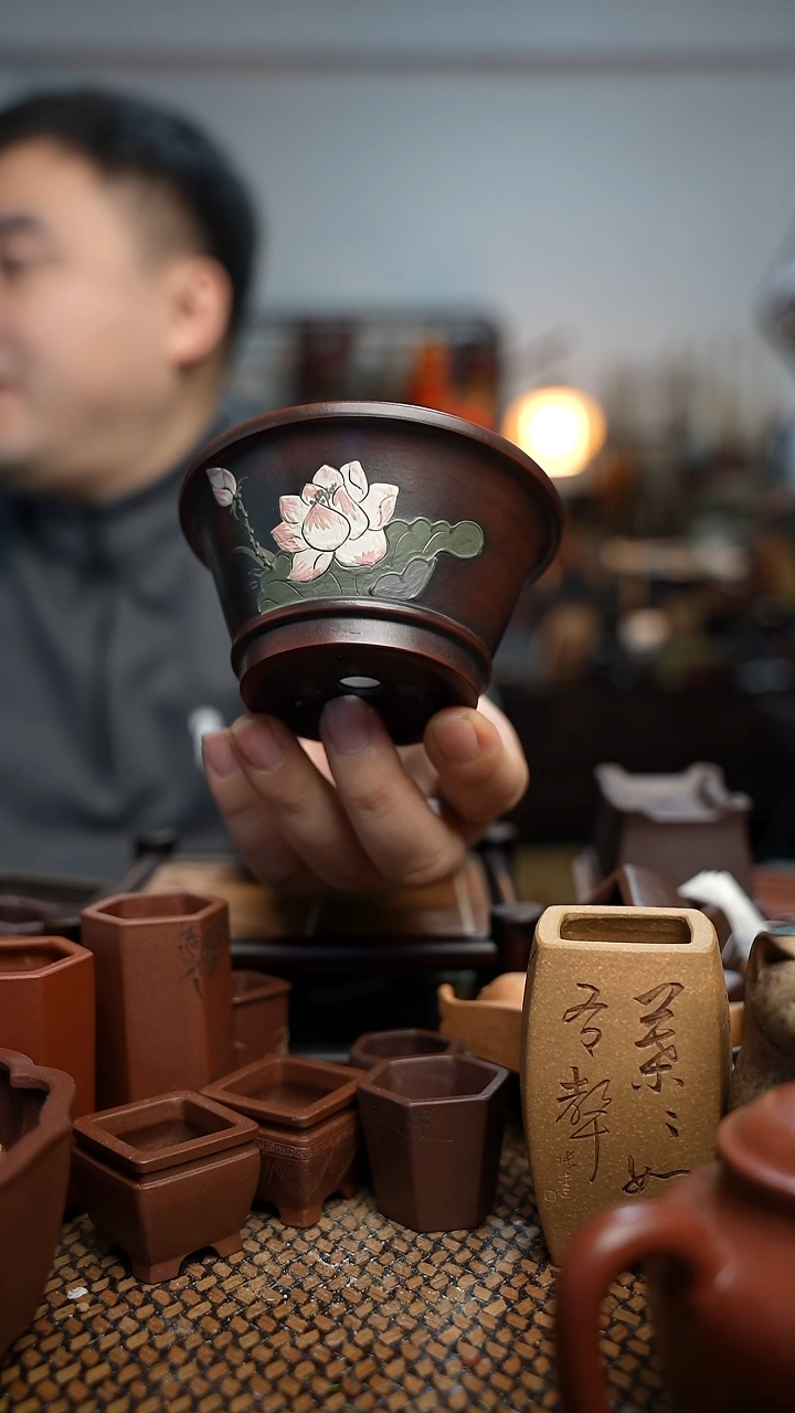 紫砂花盆涛****N長木軒精品紫砂