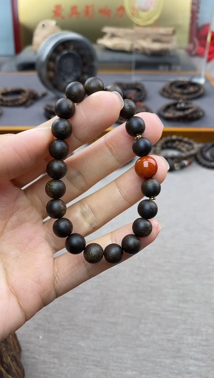 【闪购商品】沉香手串单圈越南芽庄白棋楠0.8 沉水