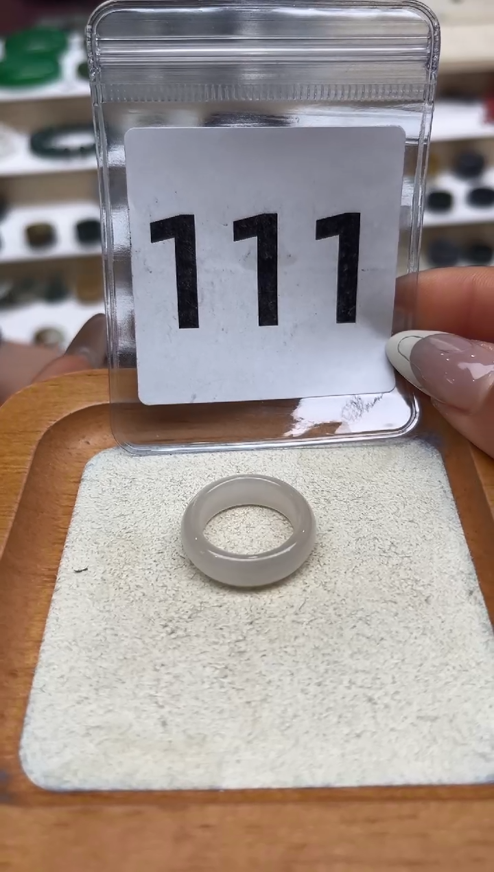 【闪购商品】和田玉戒指未镶嵌港码11号，内径15.9mm