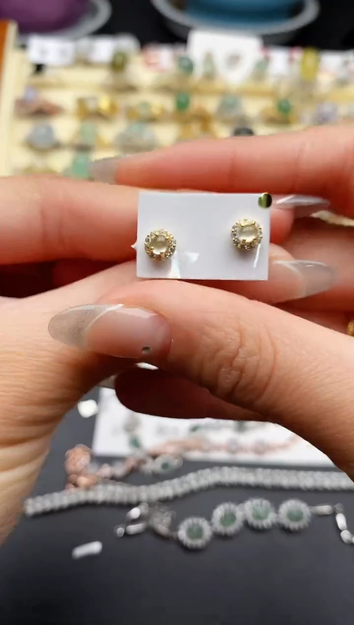 【闪购商品】翡翠戒指银S925镶嵌6666666+8