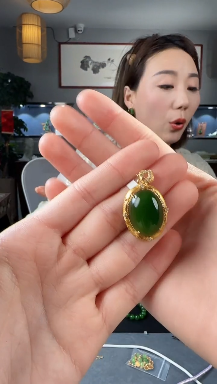 【闪购商品】和田玉吊坠(不含链)银S925镶嵌1